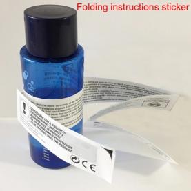 Folding instructions label