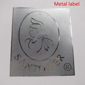 Electroplated metal label