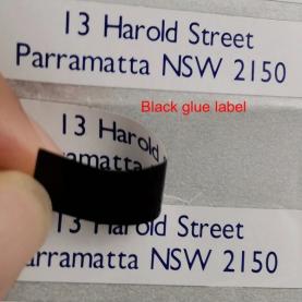 black glue label