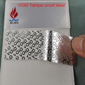 Silver VOID label